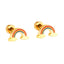 1 Pair Cute Retro Animal Titanium Steel Hypoallergenic Ear Studs for Women