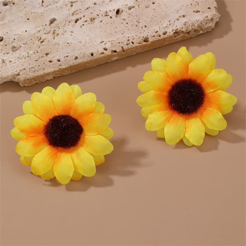 1 Pair Colorful Daisy Flower Drop Earrings