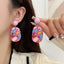 1 Pair Cute Geometric Floral Acrylic Drop Earrings