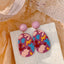 1 Pair Cute Geometric Floral Acrylic Drop Earrings