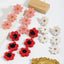 1 Pair Vintage Geometric Flower Seed Bead Drop Earrings