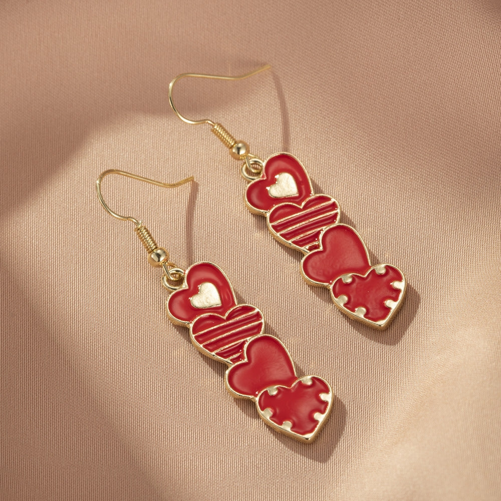 Vintage Sweetheart Bow Knot Acrylic Drop Earrings