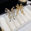 Elegant Bow Knot Pearl Drop Earrings - 2024 Silver Alloy Luxury Design