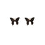 Elegant Butterfly Enamel Alloy Stud Earrings - Silver Needle Dripping Oil Design