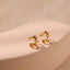 Elegant Butterfly Zircon 18k Gold Plated Copper Ear Cuffs