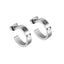 Elegant C Shape Carved Titanium Steel Stud Earrings