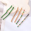 Elegant Color Block Glass Inlay Gold Plated Drop Earrings