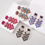 Elegant Zinc Alloy Glass Inlay Tassel Earrings