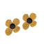 Elegant Flower Stainless Steel Stud Earrings - Modern Chic Design