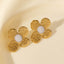 Elegant Flower Stainless Steel Stud Earrings - Modern Chic Design