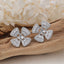 Elegant Rose Gold Plated Zircon Flower Stud Earrings