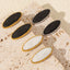 1 Pair Elegant Geometric Oval 304 Stainless Steel Ear Studs