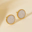 Elegant Geometric 18k Gold Plated Stainless Steel Round Earrings