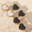 Elegant Heart-Shaped Stainless Steel Stud Earrings