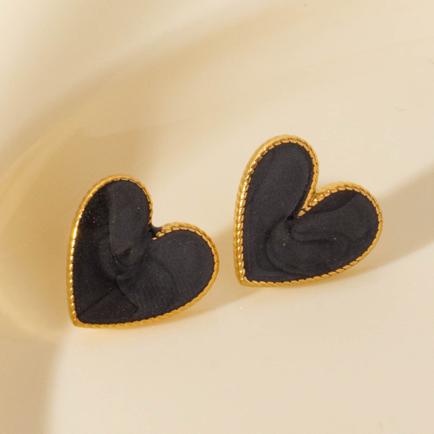 1 Pair Elegant Heart Shape 304 Stainless Steel Ear Studs