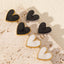 Elegant Heart Shape Stainless Steel Stud Earrings