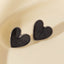 Elegant Heart Shape Stainless Steel Stud Earrings