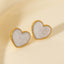 Elegant Heart-Shaped Stainless Steel Stud Earrings