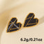 Elegant Heart Shape Stainless Steel Stud Earrings