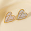 Elegant Heart Shape Stainless Steel Stud Earrings