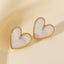 Elegant Heart Shape Stainless Steel Stud Earrings