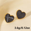 Elegant Heart-Shaped Stainless Steel Stud Earrings