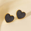 Elegant Heart-Shaped Stainless Steel Stud Earrings