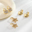 Elegant Heart-Shaped Gold Plated Zircon Copper Earrings