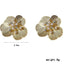 Elegant Flower Inlay Copper Pearl Zircon Stud Earrings for Women