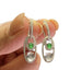 Elegant Retro Geometric Oval Copper Earrings and Jade Green Pendant Necklace Set