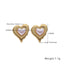 Elegant Baroque Pearl Heart Stainless Steel Earrings