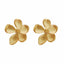 Elegant Retro Flower 18K Gold Plated Earrings - High-End French Design