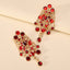 Elegant Retro Tassel Zinc Alloy Rhinestone Layered Chain Drop Earrings