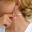 Elegant Retro Tassel Zinc Alloy Rhinestone Layered Chain Drop Earrings