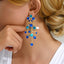 Elegant Retro Tassel Zinc Alloy Rhinestone Layered Chain Drop Earrings