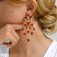 Elegant Retro Tassel Zinc Alloy Rhinestone Layered Chain Drop Earrings