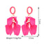 Elegant Petal Zinc Alloy Acrylic Dangle Earrings