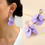 Elegant Petal Zinc Alloy Acrylic Dangle Earrings