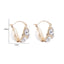 Elegant Zircon Inlay Double-Sided Hoop Earrings with Rhinestone Beads