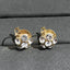 Elegant Zircon Inlay Double-Sided Hoop Earrings with Rhinestone Beads