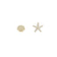 Elegant Starfish Shell 14K Gold Plated Copper Stud Earrings