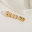 1 Pair Elegant Classic Solid Color Inlay Copper Zircon 14K Gold Plated Vintage Style Hoop Earrings