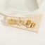1 Pair Elegant Classic Solid Color Inlay Copper Zircon 14K Gold Plated Vintage Style Hoop Earrings