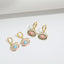 Elegant Geometric Devil's Eye 14K Gold Plated Earrings