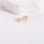 1 Pair Elegant Snowflake Elk 14K Gold Plated Asymmetric Ear Studs