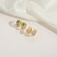 Elegant Heart Shape 14K Gold Plated Zircon Stud Earrings