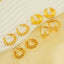 Elegant Gold Plated Stainless Steel Vintage Design Earrings for Women