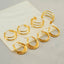 Elegant 18K Gold Plated Stainless Steel Hoop Earrings for Women