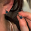 Elegant Blue Star Hoop Earrings