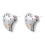 1 Pair Elegant Heart Shape Inlay Copper Zircon 18K Gold Plated Earrings